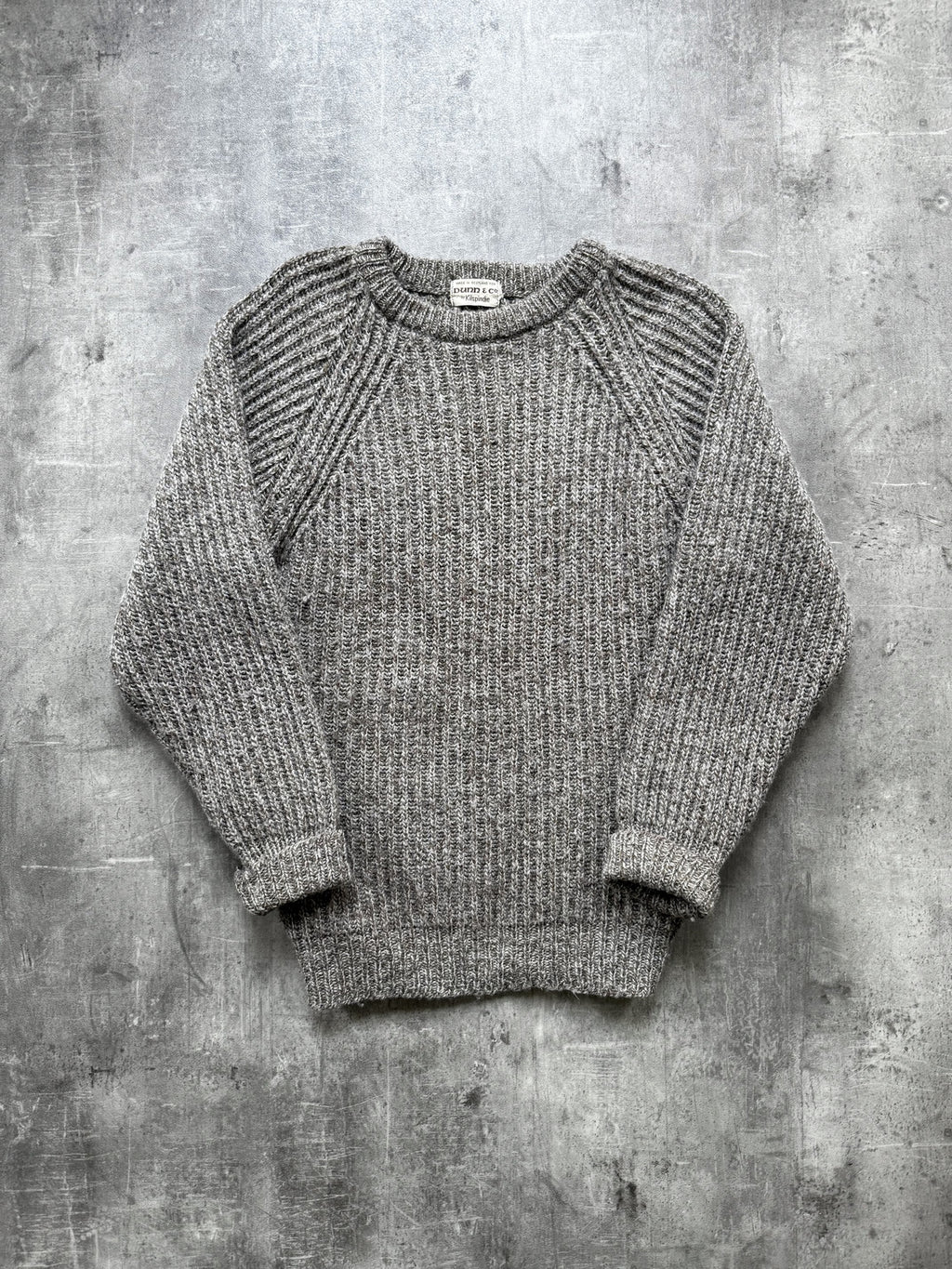 Vintage 1970's Kilspindie Dunn & Co Chunky Knit Scottish Wool Fisherman Sweater.