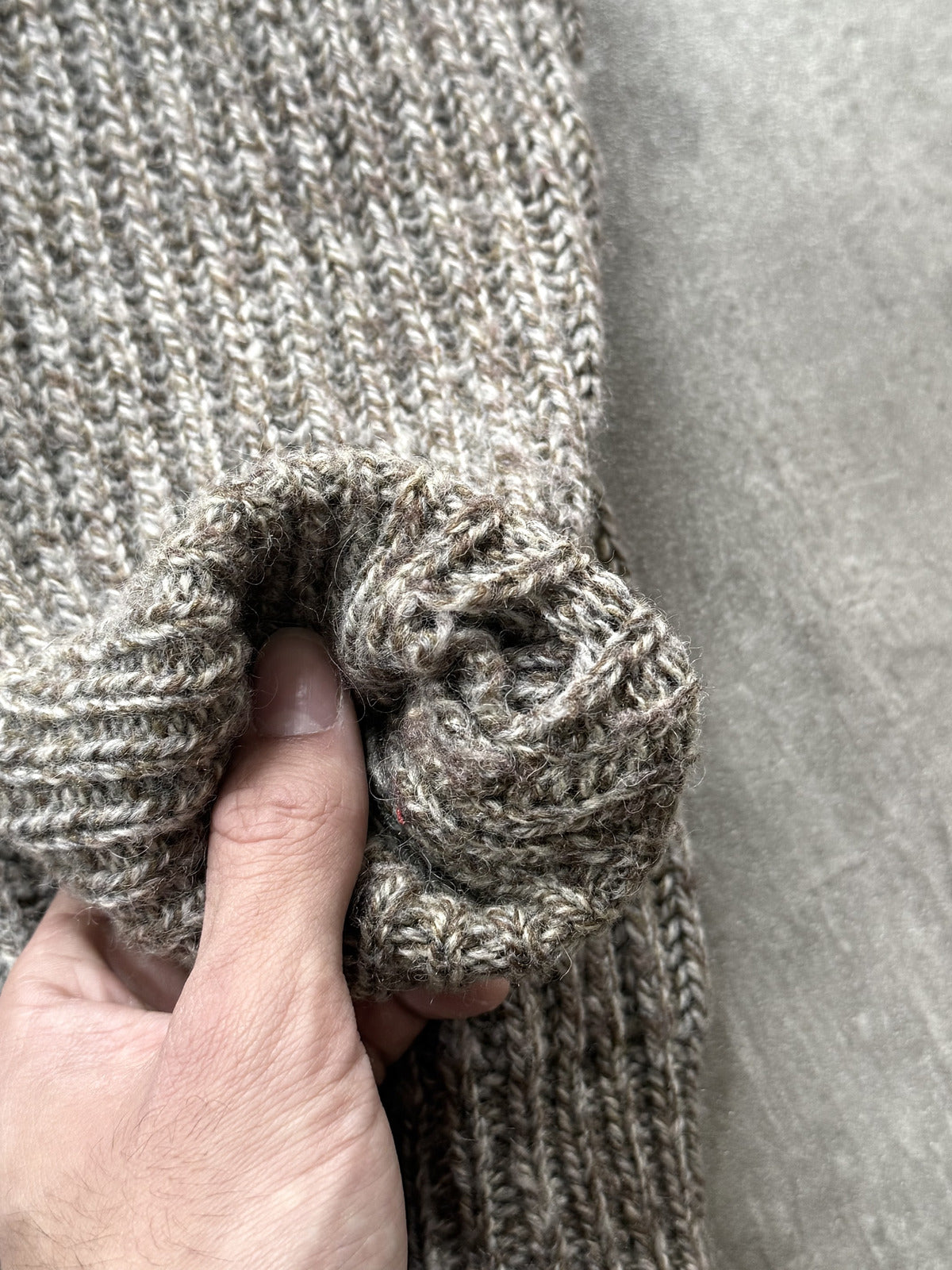 Vintage 1970's Kilspindie Dunn & Co Chunky Knit Scottish Wool Fisherman Sweater.