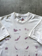 Vintage 1994 Single Stitch Wine Stain Graphic Tee.
