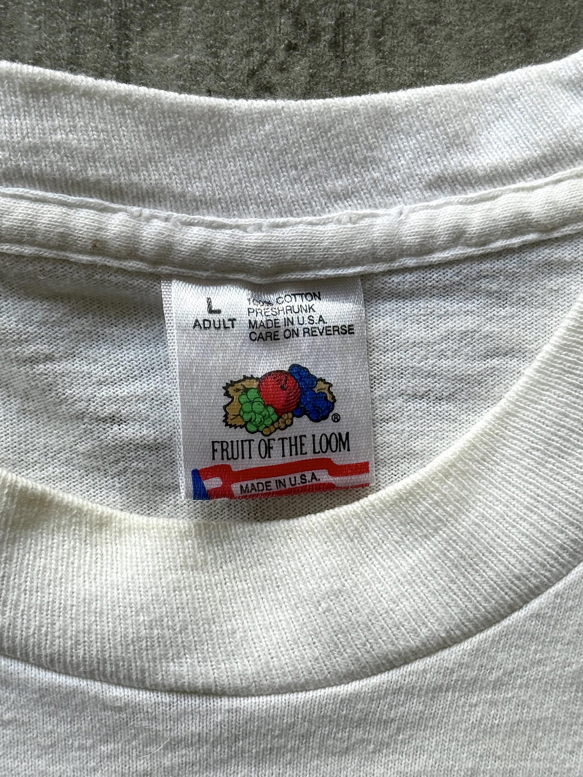 Vintage 1994 Single Stitch Wine Stain Graphic Tee.