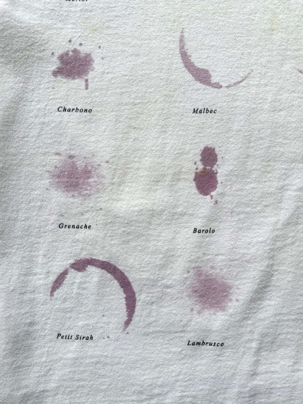 Vintage 1994 Single Stitch Wine Stain Graphic Tee.