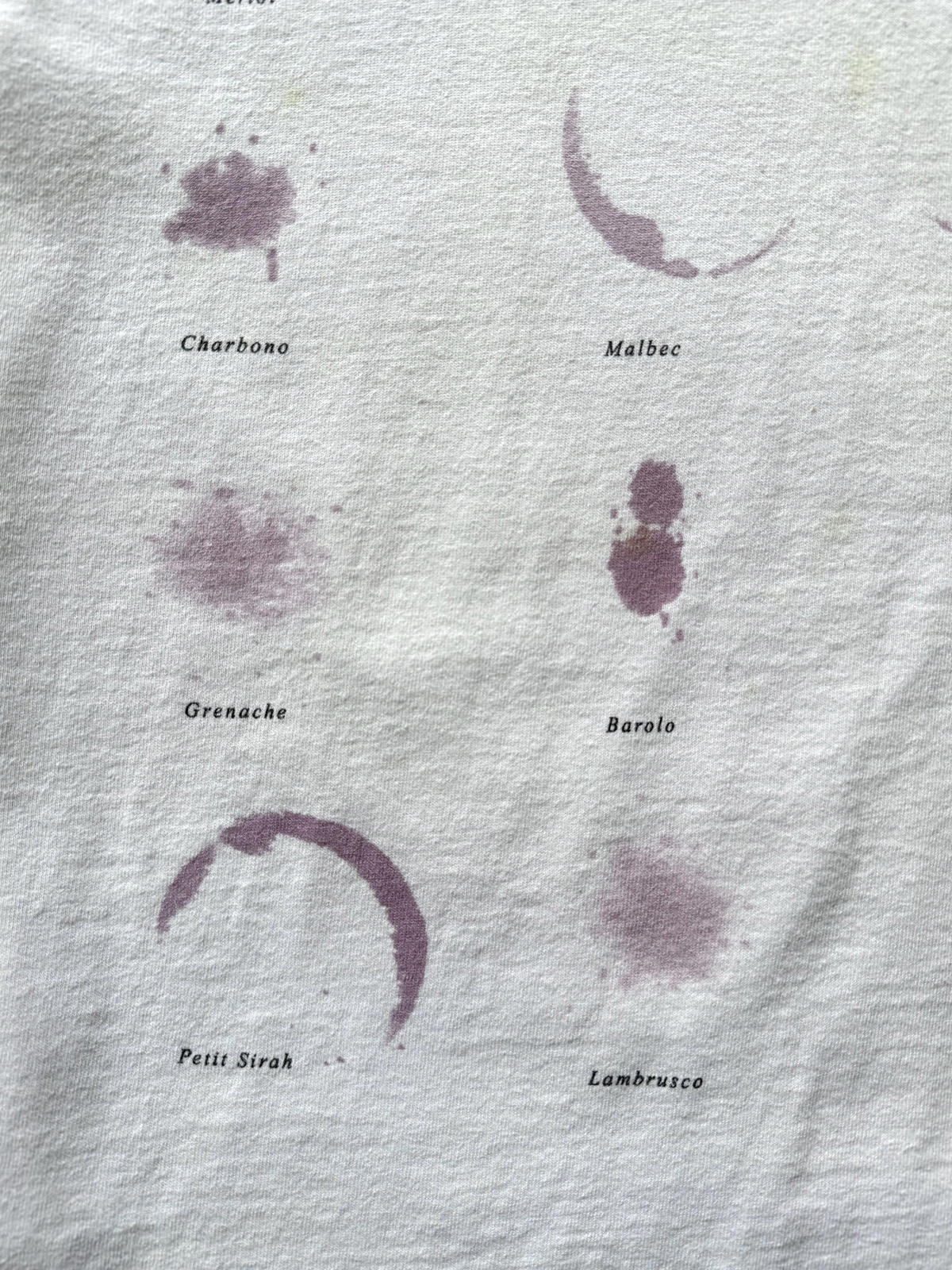 Vintage 1994 Single Stitch Wine Stain Graphic Tee.
