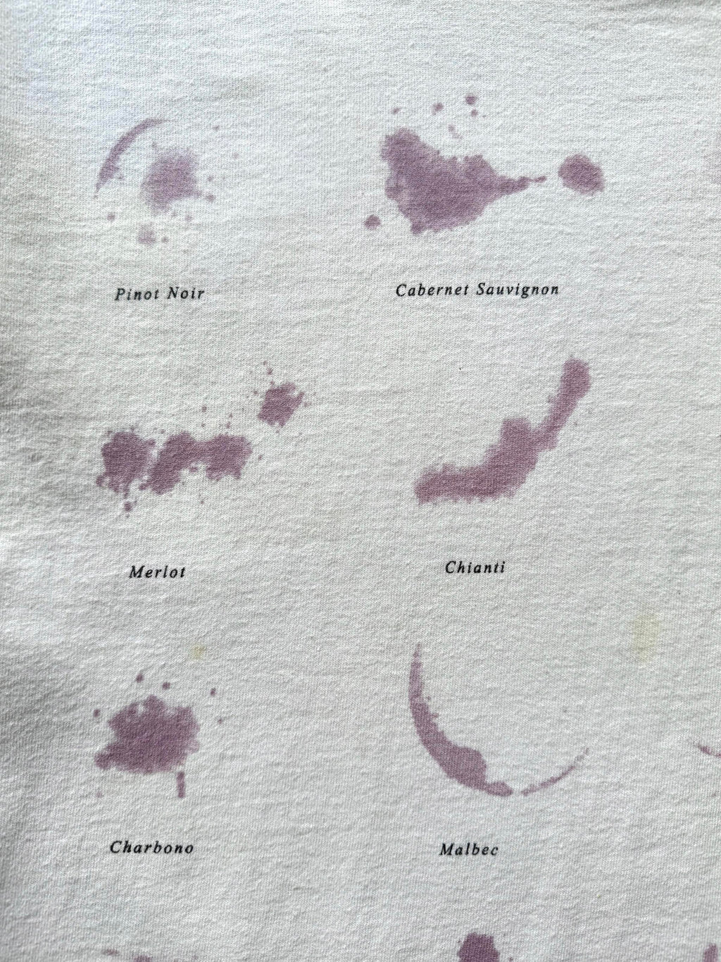 Vintage 1994 Single Stitch Wine Stain Graphic Tee.