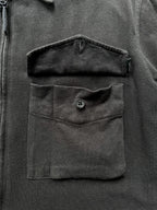 Vintage 1990's Paul Smith Jeans Full Zip Cotton Utility Pocket Black Work Shirt.