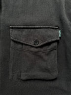 Vintage 1990's Paul Smith Jeans Full Zip Cotton Utility Pocket Black Work Shirt.