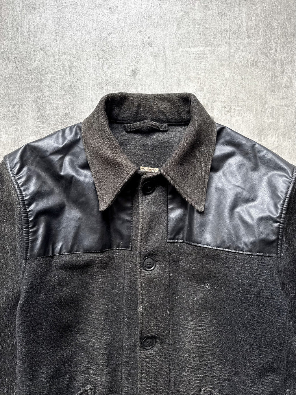 Vintage 1950’s Linoco English Sunfaded Wool Vinyl Donkey Jacket.