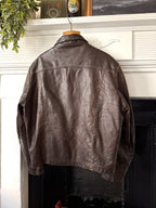 Vintage 1960's Grais Front Quarter Steerhide Brown Leather Motorcycle Blouson
