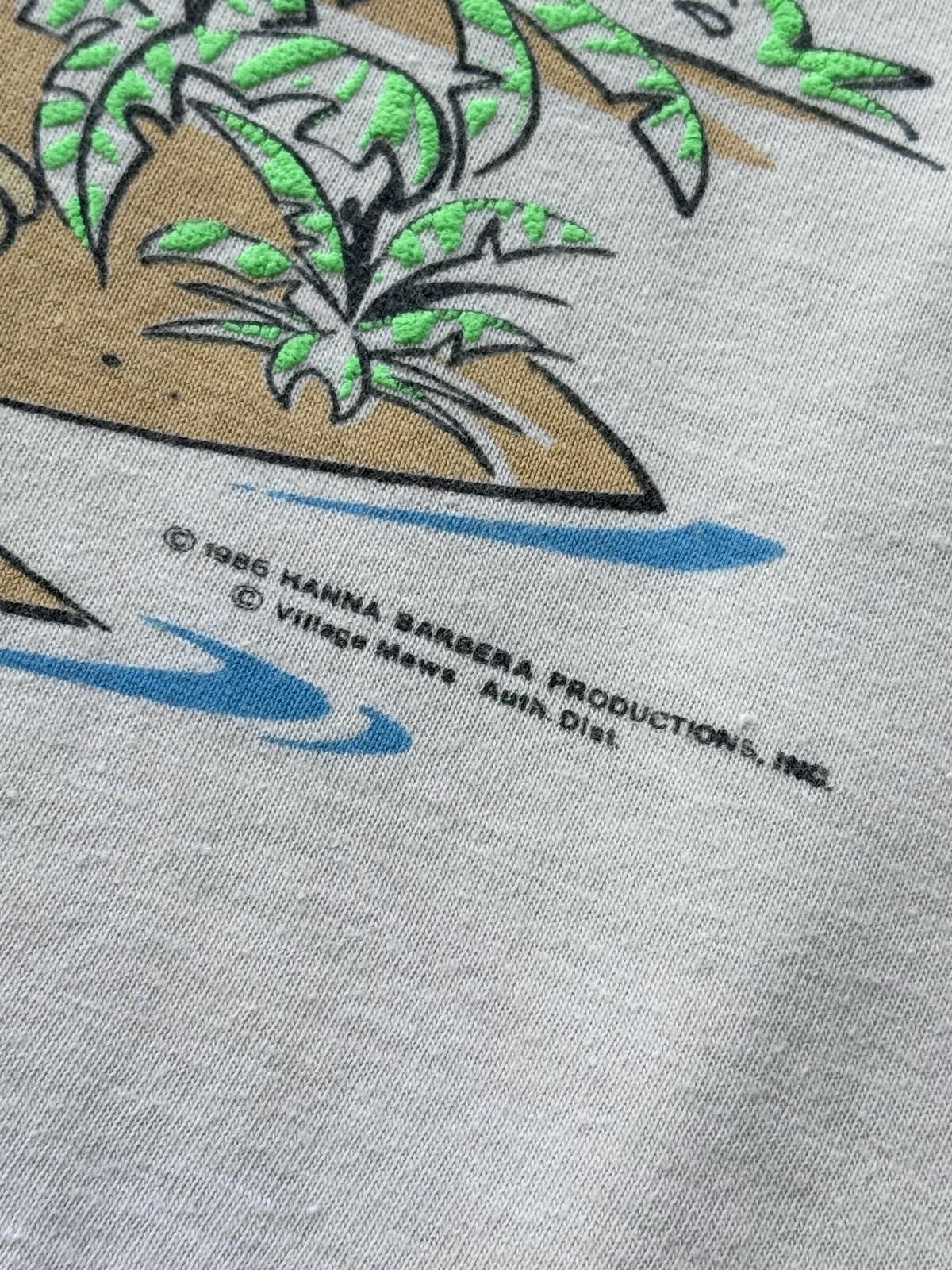 Vintage 1986 Fred Flintstone ‘Bedrock Vice’ Single Stitch Boxy Fit Graphic Tee.