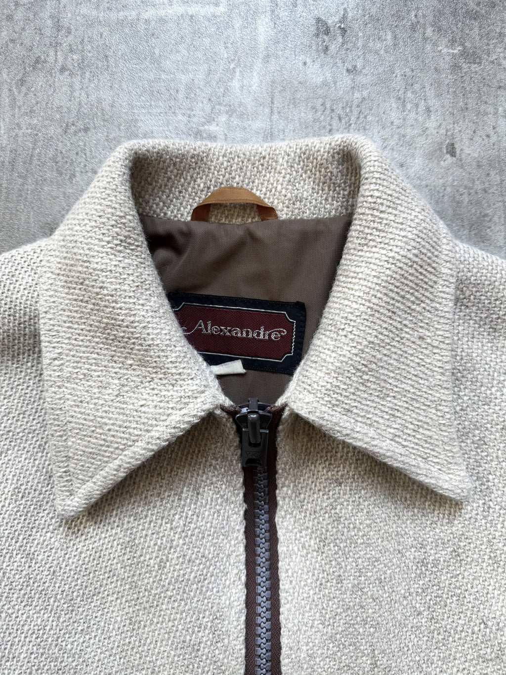 Vintage 1970's Alexandre Dagger Collar Woven Ricky Style Blouson.