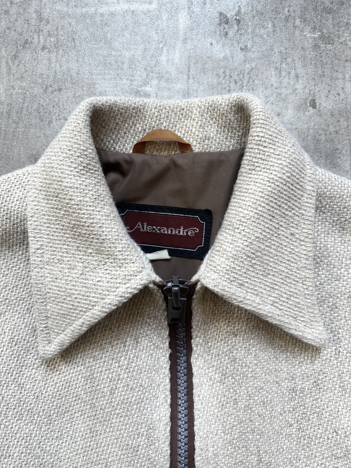 Vintage 1970's Alexandre Dagger Collar Woven Ricky Style Blouson.
