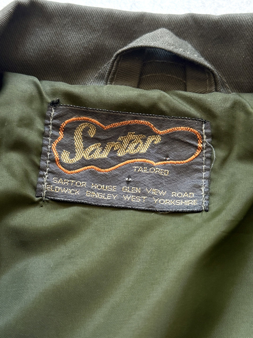 Vintage 1970's Sartor Yorkshire English Twill Cotton Buckled Walking Jacket.