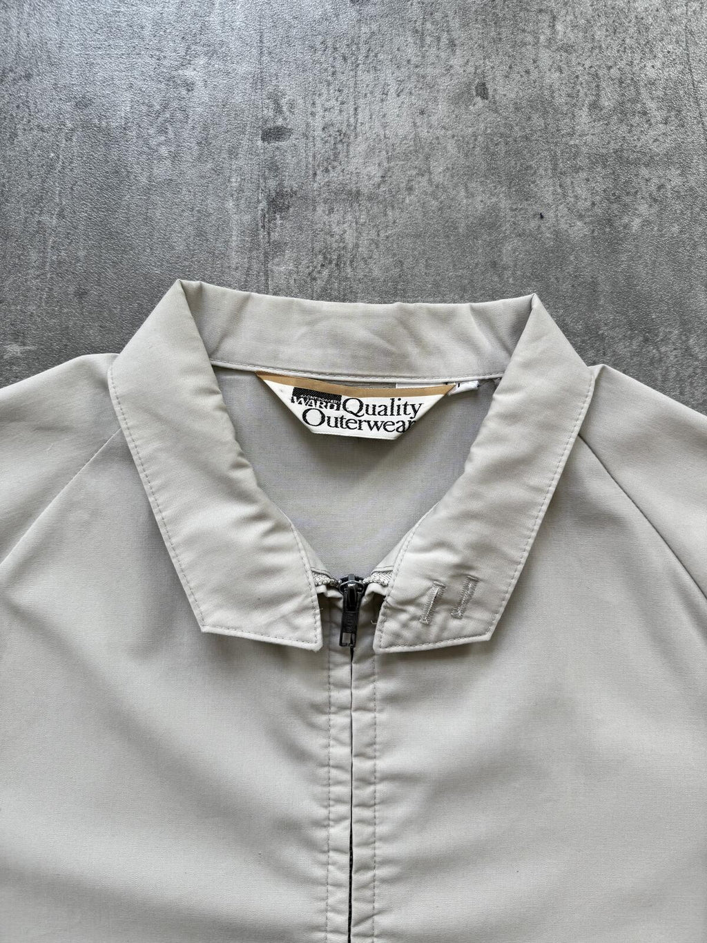 Vintage 1970's Montgomery Ward Pride Zipper Lightweight Cropped Summer Blouson.