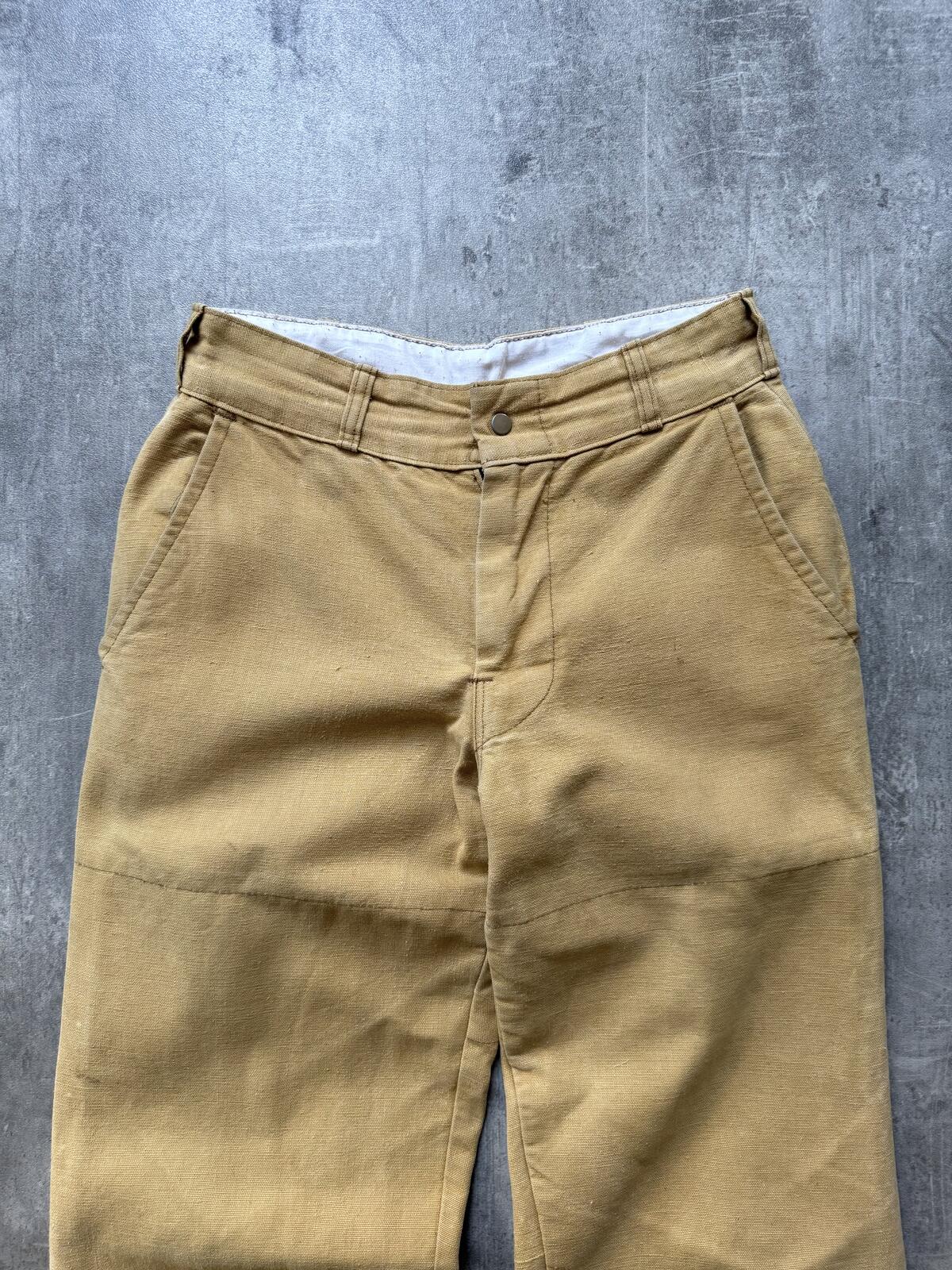 Vintage 1960's Black Sheep USA Duck Canvas Hunting Workwear Talon Zip Trousers.