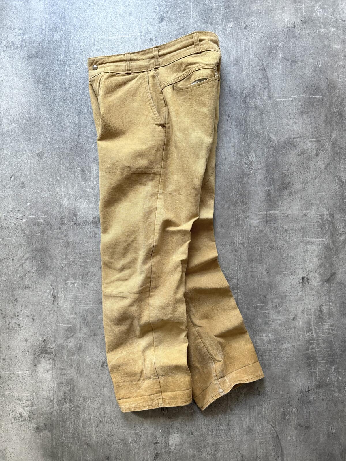 Vintage 1960's Black Sheep USA Duck Canvas Hunting Workwear Talon Zip Trousers.