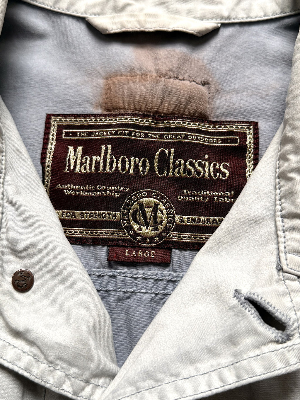 Vintage 1990’s Marlboro Classics Coated Cotton Four Pocket Cropped Western Blouson.