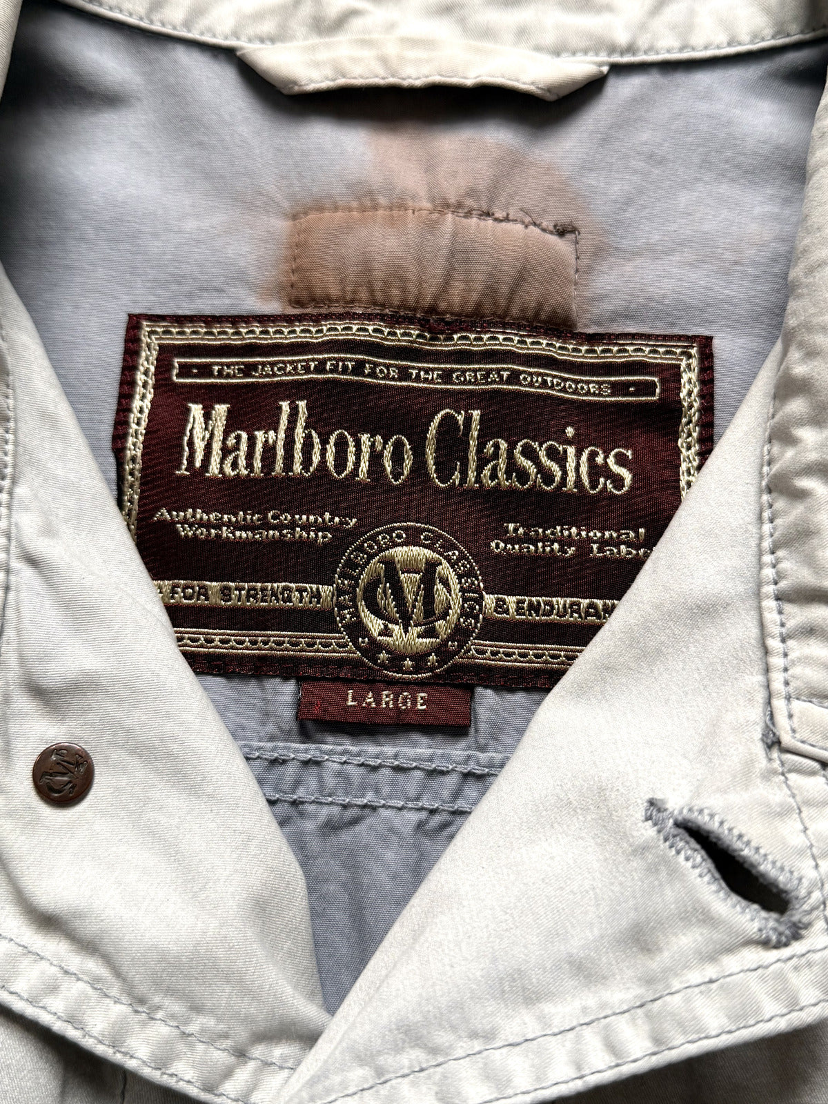 Vintage 1990’s Marlboro Classics Coated Cotton Four Pocket Cropped Western Blouson.