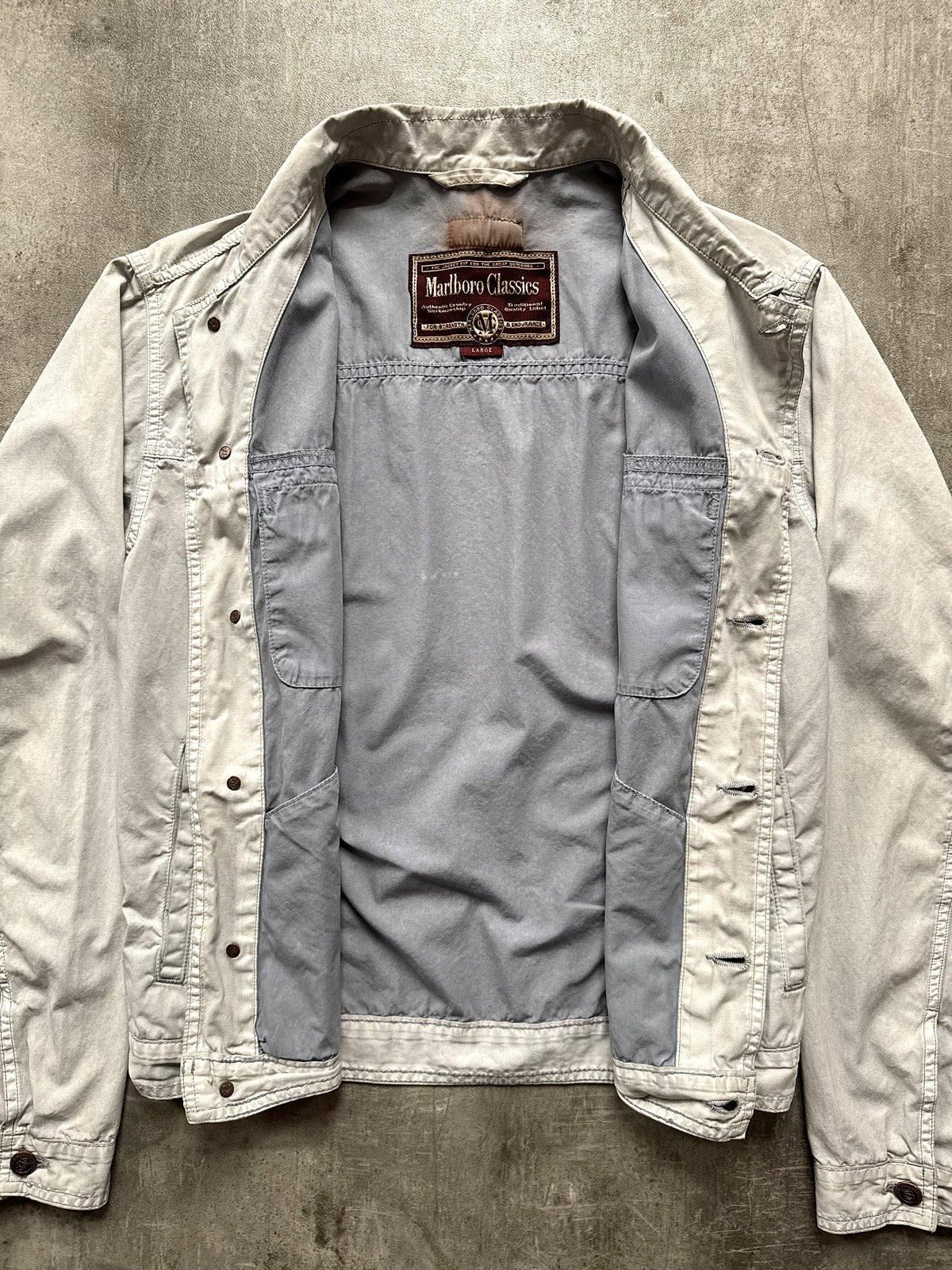 Vintage 1990’s Marlboro Classics Coated Cotton Four Pocket Cropped Western Blouson.
