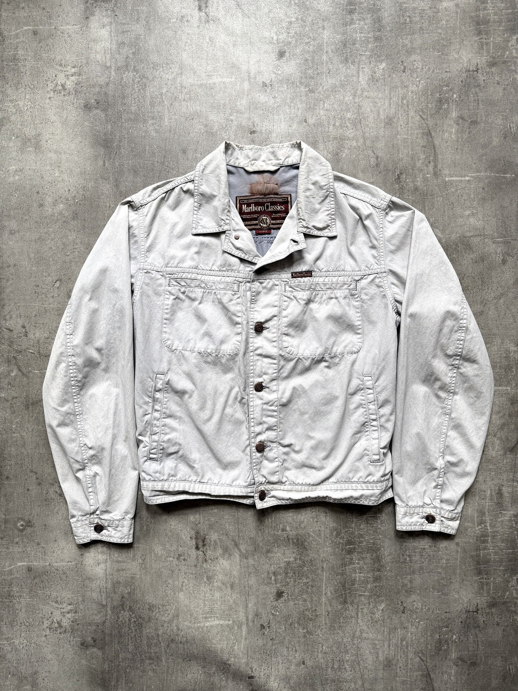 Vintage 1990’s Marlboro Classics Coated Cotton Four Pocket Cropped Western Blouson.