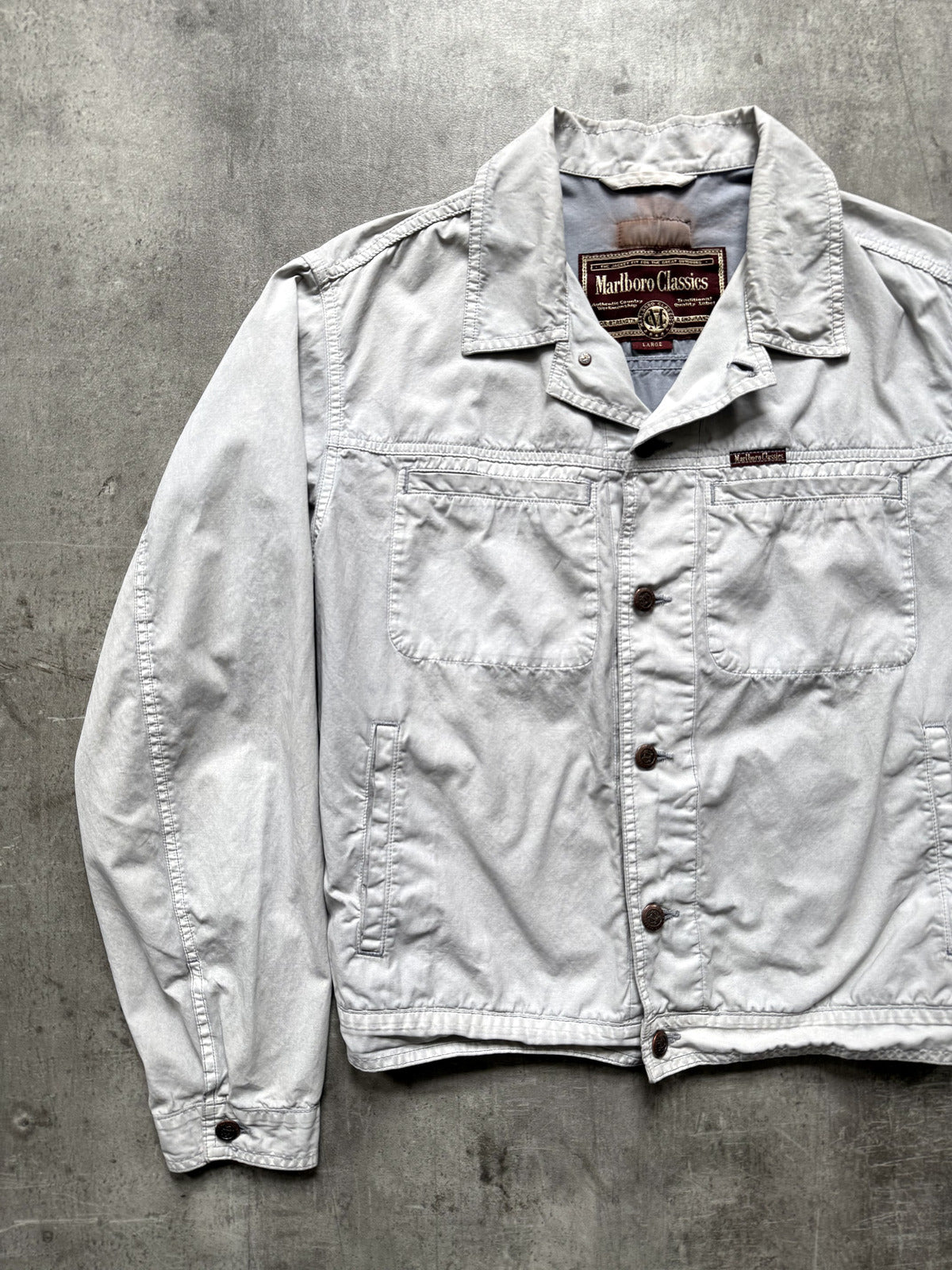 Vintage 1990’s Marlboro Classics Coated Cotton Four Pocket Cropped Western Blouson.