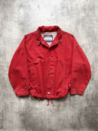 Vintage 1980's Italian Transatlantique Lampo Zipper Contrast Stitch Canvas Sailing Jacket.