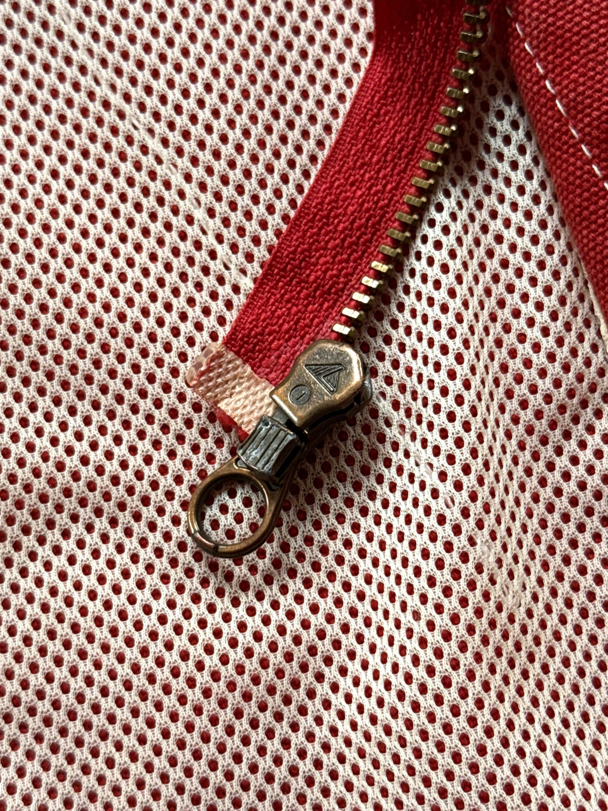Vintage 1980's Italian Transatlantique Lampo Zipper Contrast Stitch Canvas Sailing Jacket.