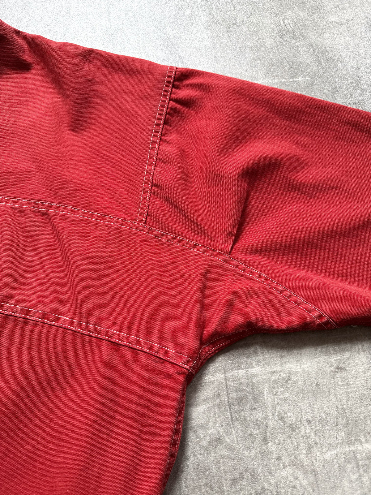 Vintage 1980's Italian Transatlantique Lampo Zipper Contrast Stitch Canvas Sailing Jacket.