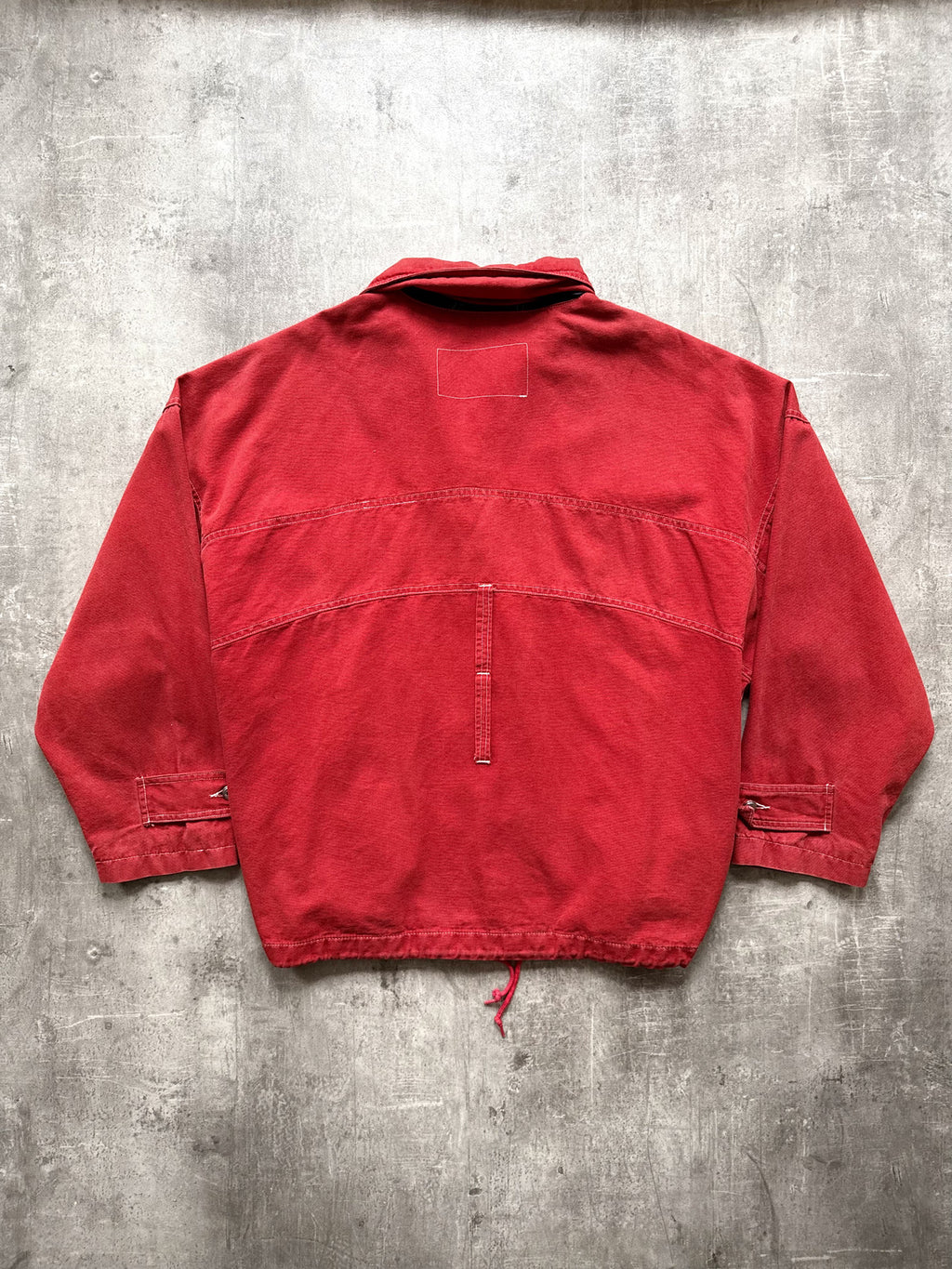 Vintage 1980's Italian Transatlantique Lampo Zipper Contrast Stitch Canvas Sailing Jacket.