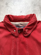 Vintage 1980's Italian Transatlantique Lampo Zipper Contrast Stitch Canvas Sailing Jacket.