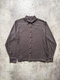 Vintage 1990’s Paul Smith Black Brushed Cotton Dark Grey Cropped Casual Shirt.