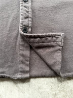 Vintage 1990’s Paul Smith Black Brushed Cotton Dark Grey Cropped Casual Shirt.
