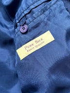 Vintage 1980's Hugo Boss Pure Silk Diamond Quilt Four Pocket Bomber Jacket.