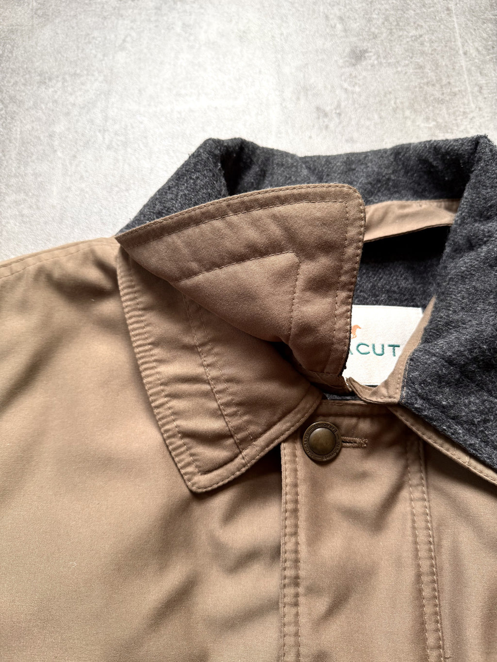 Vintage 1990's Baracuta England Brown Modular Wool Insulated Casual Blouson.