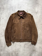 Vintage 1970's Mexican Made Western Yoked Suede Rider Blouson.