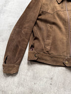 Vintage 1970's Mexican Made Western Yoked Suede Rider Blouson.