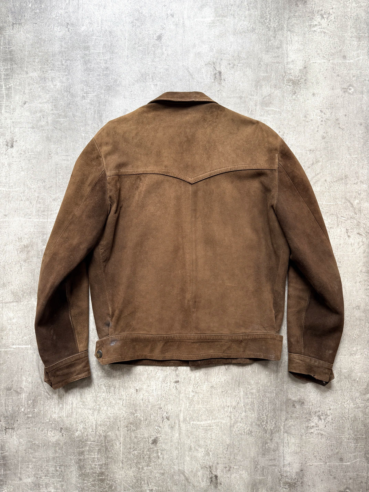 Vintage 1970's Mexican Made Western Yoked Suede Rider Blouson.