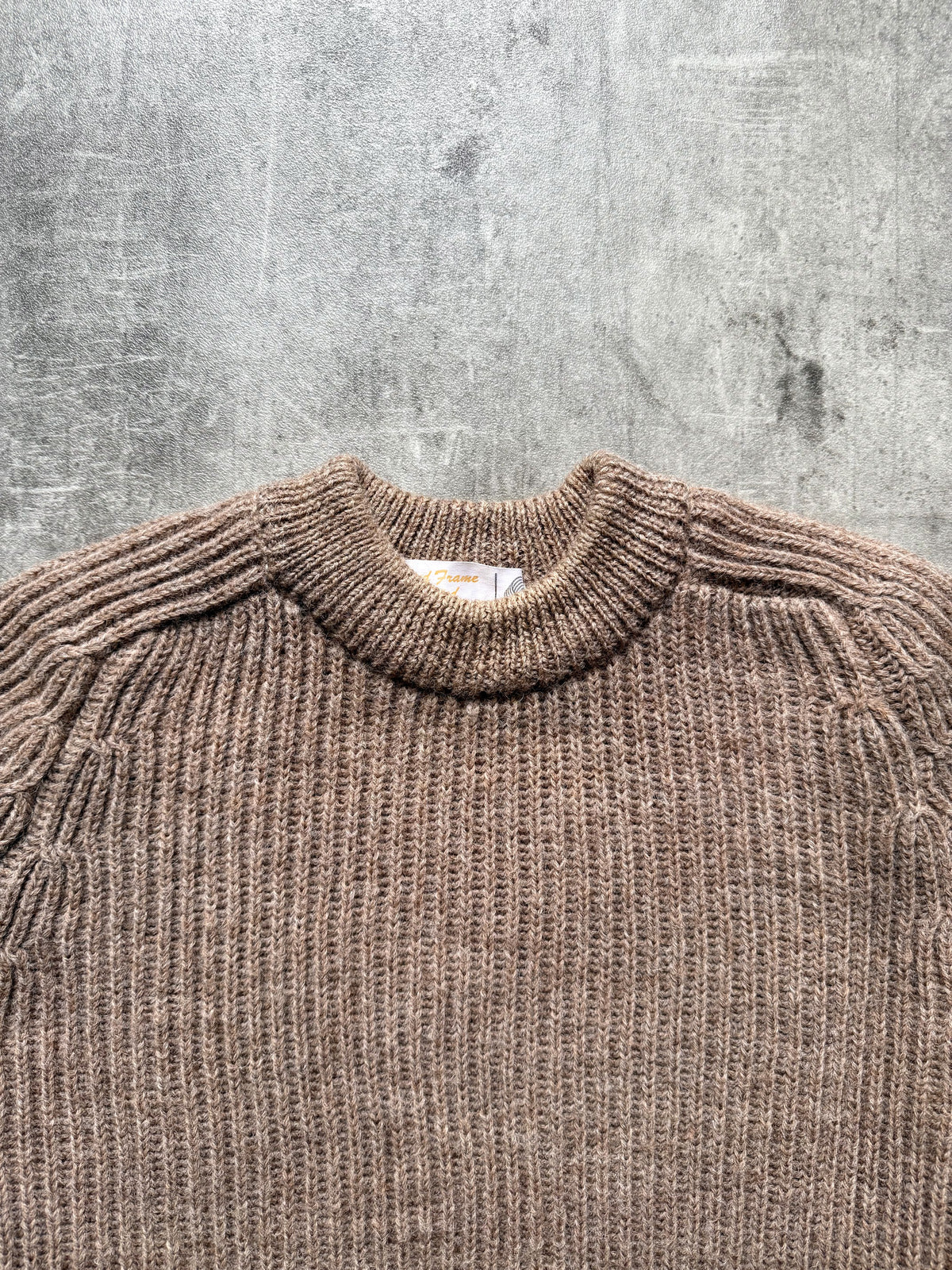 Vintage 1980's English Made Pure Wool Chunky Knit Hiking Fisherman Jumper.