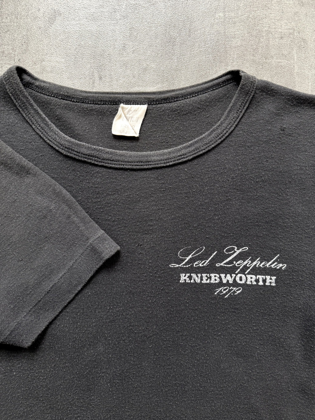Rare Vintage 1979 Led Zeppelin Knebworth Festival Graphic Tee.
