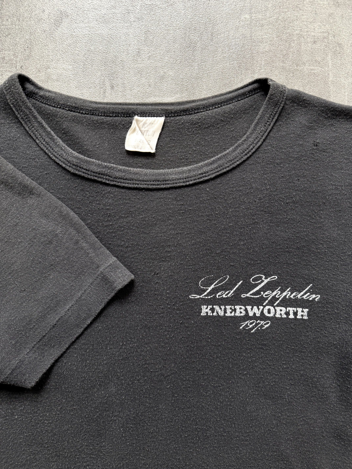 Rare Vintage 1979 Led Zeppelin Knebworth Festival Graphic Tee.