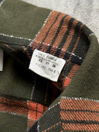 Vintage 1980's Van Heusen English Made Flannel Cotton Plaid Smock Shirt.