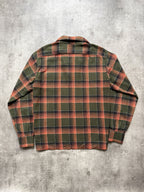 Vintage 1980's Van Heusen English Made Flannel Cotton Plaid Smock Shirt.