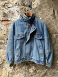 Vintage 1980's Nashville Stone Wash Throat Latch Quilt Denim Blouson.
