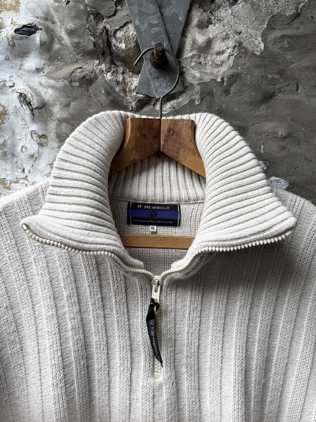 Vintage 1990's Paul Smith R.Newbold Japan Naoki Takizawa Heavyweight Military Sweater.