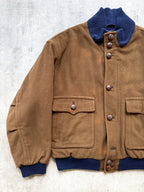 Vintage 1980's Hugo Boss Cashmere Wool Cropped Quilted Blouson.