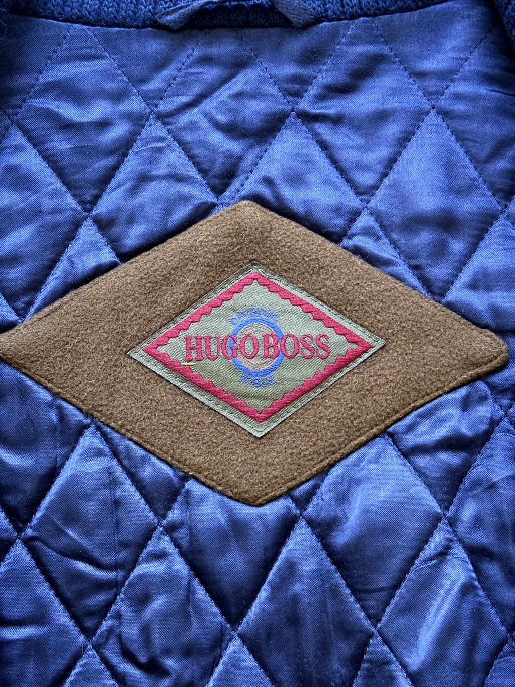 Vintage 1980's Hugo Boss Cashmere Wool Cropped Quilted Blouson.