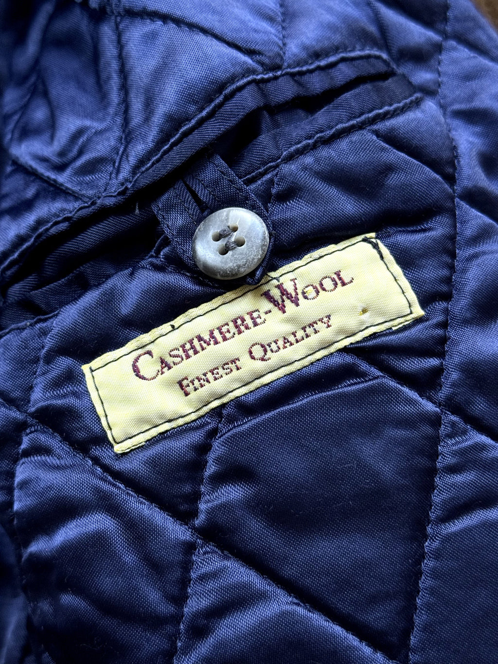Vintage 1980's Hugo Boss Cashmere Wool Cropped Quilted Blouson.