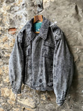 Vintage 1980s Urban Equipment Avant Garde Acid Washed Utility Denim Work Bomber.