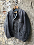 Vintage 1950s Swedish Goatskin Leather Double Breast Half Belt Motorcycle Jacket