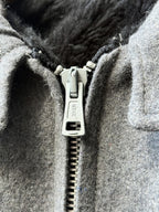 Vintage 1980's Fan Club EMAR Zipper Structured Wool Fleece Lined Military Blouson.