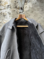 Vintage 1980's Fan Club EMAR Zipper Structured Wool Fleece Lined Military Blouson.