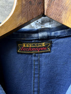 Vintage 40s 50s French Bleu De Travail Cotton Canvas Work Jacket.